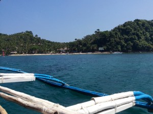 View of Coco Beach from the ferry.